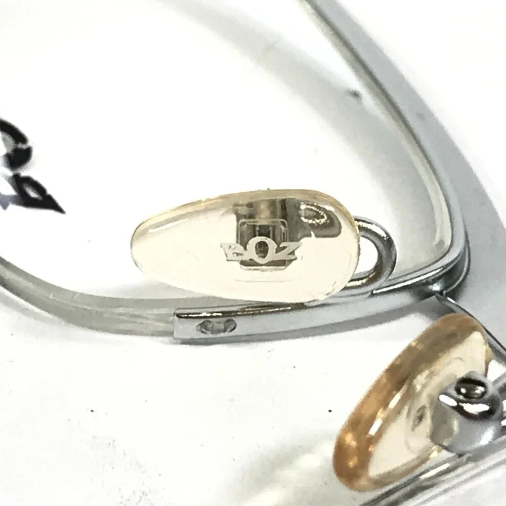 BOZ Eyeglasses Frames VIM 1313 Silver Cracked Earth Pattern Half Rim 52-18-135